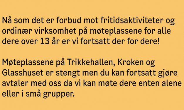 TILBUD FOR UNGDOM I BYDELEN UNDER COVID-19