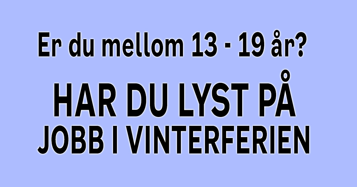 Jobb i Vinterferien